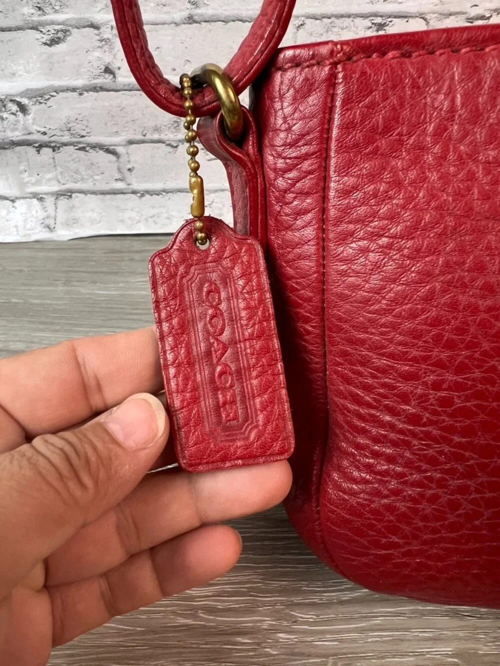 Vintage Coach Sonoma 4313 Mini Zip Bag, Red Vintage Costa Rica Leather